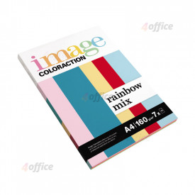 Krāsains papīrs IMAGE COLORACTION, A4, 160 gsm, 70 loksnes, RAINBOW, MIX