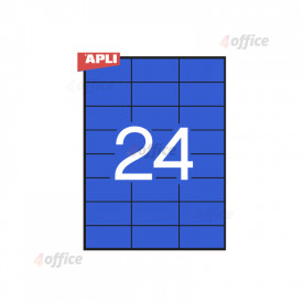 Uzlīmes APLI ILC ar izmēru 70x37mm, 20 loksnes/480 uzlīmes zilas