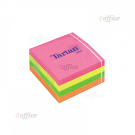 Piezīmju līmlapiņu kubs TARTAN, 76x76mm, 400 krāsainas lapiņas
