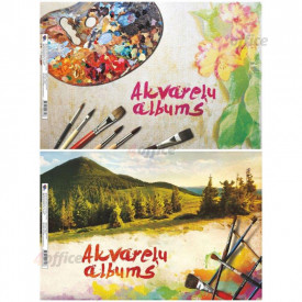 Akvareļu albums ABC JUMS,  A4 formāts, 15 lapas, 210 gr