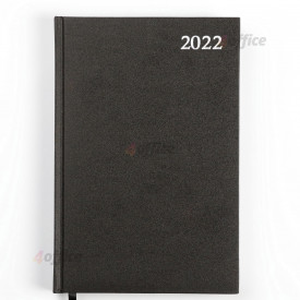 Dienasgrāmata STANDARD 2022, PVC, A5, melna krāsa, matēta (Baltic)