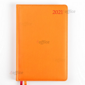 Dienasgrāmata MANAGER EXTRA 2021, PU Soft, A5, oranža krāsa (Baltic)