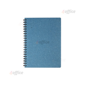Klade   planotājs TIMER ar spirāli, A5 formāts, 224 lapas, rūtiņu, kartona vāki, zilā krāsā