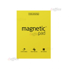 Bloknots magnētiskais TESLA AMAZING, A5 formāts, dzeltenā krāsā, 50 lapas