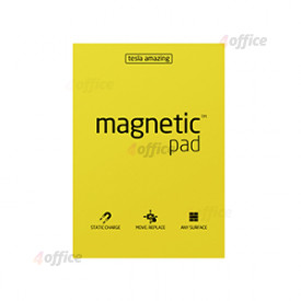 Bloknots magnētiskais TESLA AMAZING, A4 formāts, dzeltenā krāsā, 50 lapas