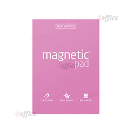 Bloknots magnētiskais TESLA AMAZING, A4 formāts, rozā krāsā, 50 lapas