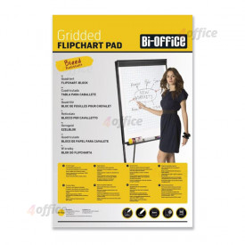 Papīra bloks BI OFFICE Flipchart ar izmēru 90x65 cm, rūtiņu, 50 lapas blokā