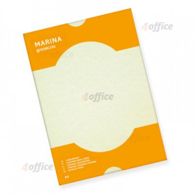 Dekoratīvais papīrs MARINA 90g, A4, krēmkrāsā, 50 lapas/paka