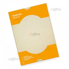 Dekoratīvais papīrs MARINA 175g, A4, smilškrāsā, 25 lapas/paka