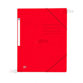 Mape dokumentiem ELBA OXFORD, A4 formāts, ar 3 atlokiem, ar gumiju, sarkanā krāsā