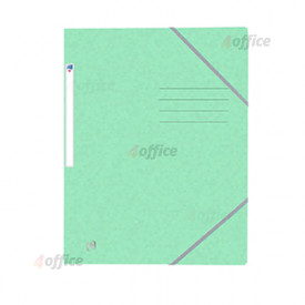 Mape dokumentiem ELBA OXFORD, A4 formāts, ar 3 atlokiem, ar gumiju, zaļā pasteļtoņā krāsā