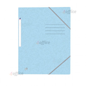 Mape dokumentiem ELBA OXFORD, A4 formāts, ar 3 atlokiem, ar gumiju, zilā pasteļtoņā krāsā