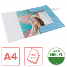 Mape ar gumiju Esselte Colour'Breeze, A4, kartons, zils