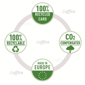 Mape reģistrs ESSELTE No1 CO2 Neutral, A4, kartons, 75 mm, zaļā krāsā