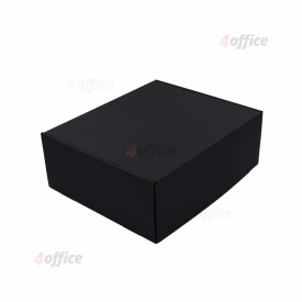 Dāvanu kaste, melna, liela ar augstumu 13 cm