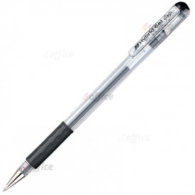 Gela pildspalva PENTEL HYBRID Gel Grip 116A 0.6mm melna
