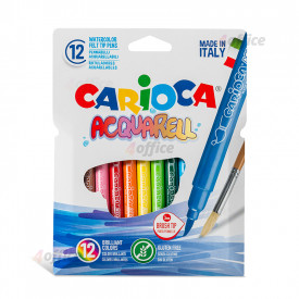 Flomasteri otas CARIOCA Junior Brush, 12 krāsas