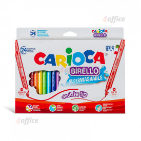 Flomasteri CARIOCA Birello divpusējie, 24 krāsas