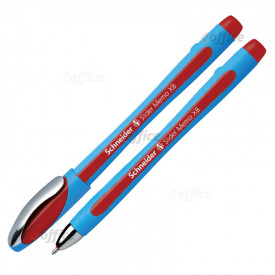 Lodīšu pildspalva SCHNEIDER SLIDER MEMO XB 1.4mm zils korpuss sarkana tinte