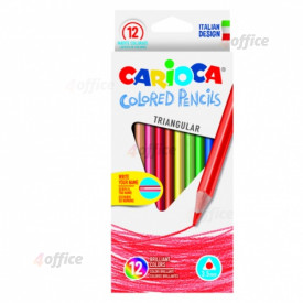 Krāsainie zīmuļi CARIOCA 12 krāsas, trīsstūrain