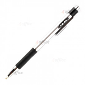 Lodīšu pildspalva CLARO CR 45 0.7mm, metāla krāsas korpuss, melna tinte, 1 gab/blisterī