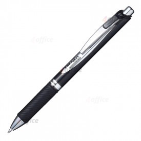 Gela pildspalva PENTEL ENERGEL DOCUMENT 0.7mm, melna tinte