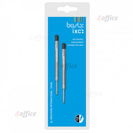 Lodīšu serdenis pildspalvām INOXCROM metāla, 1.0 mm, melnā krāsā, 2 gab./blisterī