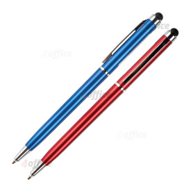 Lodīšu pildspalva CENTRUM TOUCH 0.7 mm, asorti korpuss, zila tinte