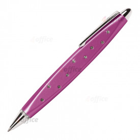 Lodīšu pildspalva ONLINE CRYSTAL STYLE rozā korpuss, hromētas detaļas, melna tinte