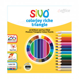 Krāsanie zīmuļi SIVO Colourjoy Riche, 26 krāsas