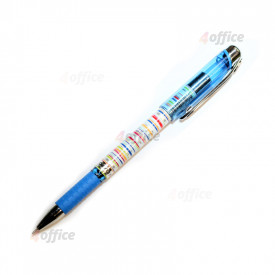 Lodīšu pildspalva CLARO JAZZ 0.7 mm krāsains korpuss, zila, 1 gab/blisterī