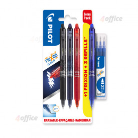 Rollera pildspalvas  komplekts 3+1 PILOT FRIXION Clicker.