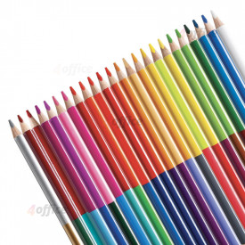 Krāsainie zīmuļi CARIOCA Bi Color, trīsstūra formas, 24 krāsas