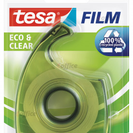 Videi draudzīga līmlente Tesafilm® eco & clear, caurspīdīgsa, 33mx19mm +EasyCut turētājs