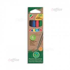 Lodīšu pildspalvu komplekts CARIOCA EcoFamily, 1,0 mm,asorti, 4gab