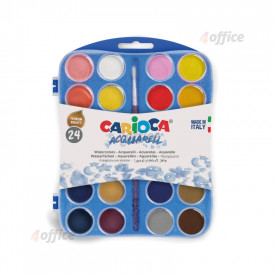 Akvareļu palete CARIOCA, 24 krāsu, 30 mm diametrā