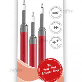 Gēla pildspalvas serdenes PENTEL Energel F, 3 gab, sarkana