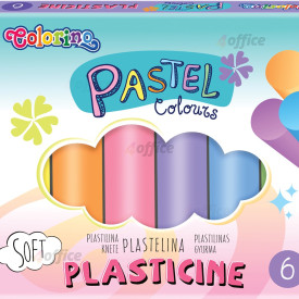 Plastilīns Pastel, 6 krāsas, apaļš