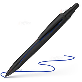 Lodīšu pildspalva Reco melna Refill Eco 725 M zila