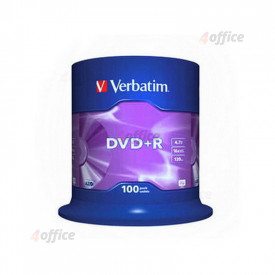 Kompaktdiski VERBATIM DVD+R 4.7GB 16x, 100 gab./iepak., spindle