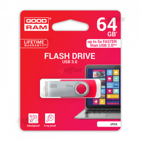 Atmiņa GOODRAM 64GB UTS3 USB 3.0, sarkana