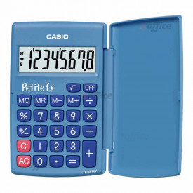 Skolas kalkulators CASIO LC 401, 120 x 152 x 7 mm, zils