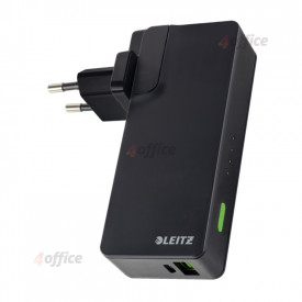 Leitz Complete USB portatīvais lādētājs + ārējā baterija 3000mAh, melna