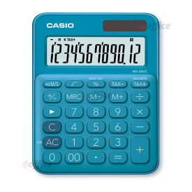 Galda kalkulators CASIO MS 20UC BU, 105 x 150 x 23 mm, zils