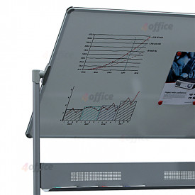 Abpusēja grozāma magnētiskā tāfele NOBO CLASSIC 150 x 120 cm, mobilais statīvs, baltā krāsa