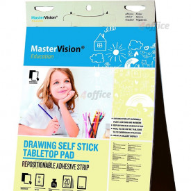 Galda tāfele, Flipchart Pad BI OFFICE Mastervision Education 50x60, pašlīmējošā, 20 lapas