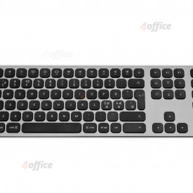 Bezvadu klaviatūra SATECHI, līdz 3 ierīcēm, sudraba/melna