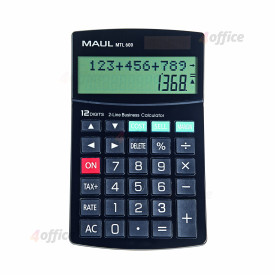 Galda kalkulators MAUL MTL 600, 12 cipari, 2 rindiņas, kursora taustiņi