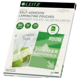 Leitz iLAM laminēšanas kabatiņas, pašlīmējošas A4, 80 mikroni
