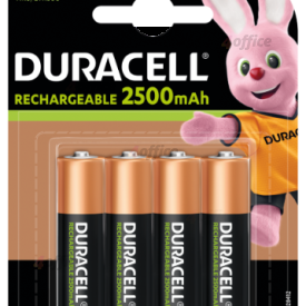 Uzlādējamās baterijas DURACELL AA 2500 mAh, 4 gab